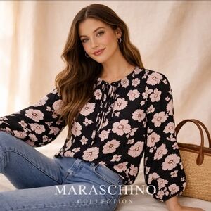 Sanctuary Boho Floral Peasant Blouse | XL